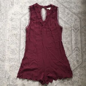 Staring At Stars burgundy romper